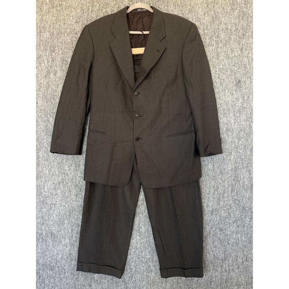 MANI Made‎ in Italy Men's Pure Virgin Wool Suit- Size 44R Jacket/ 34x29 Pants